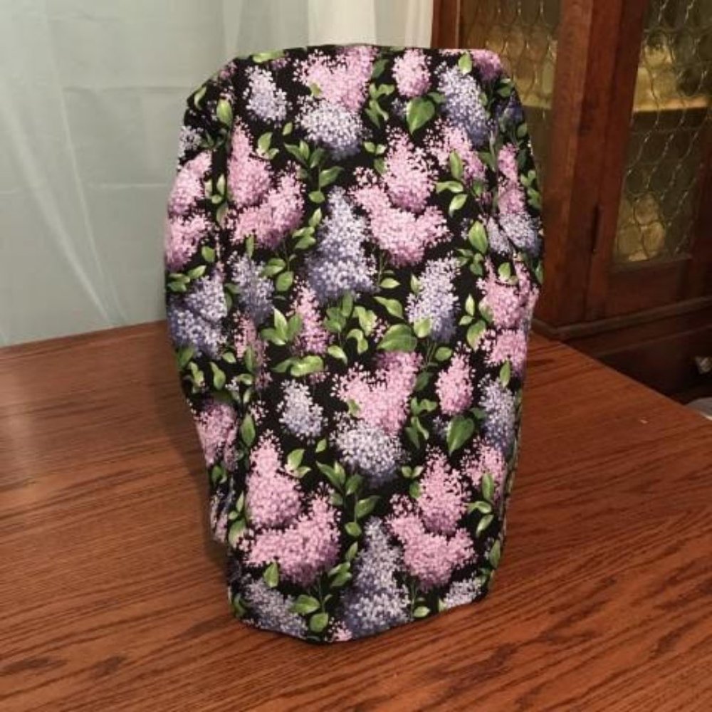 100% Cotton Lilacs Serger Dust Cover